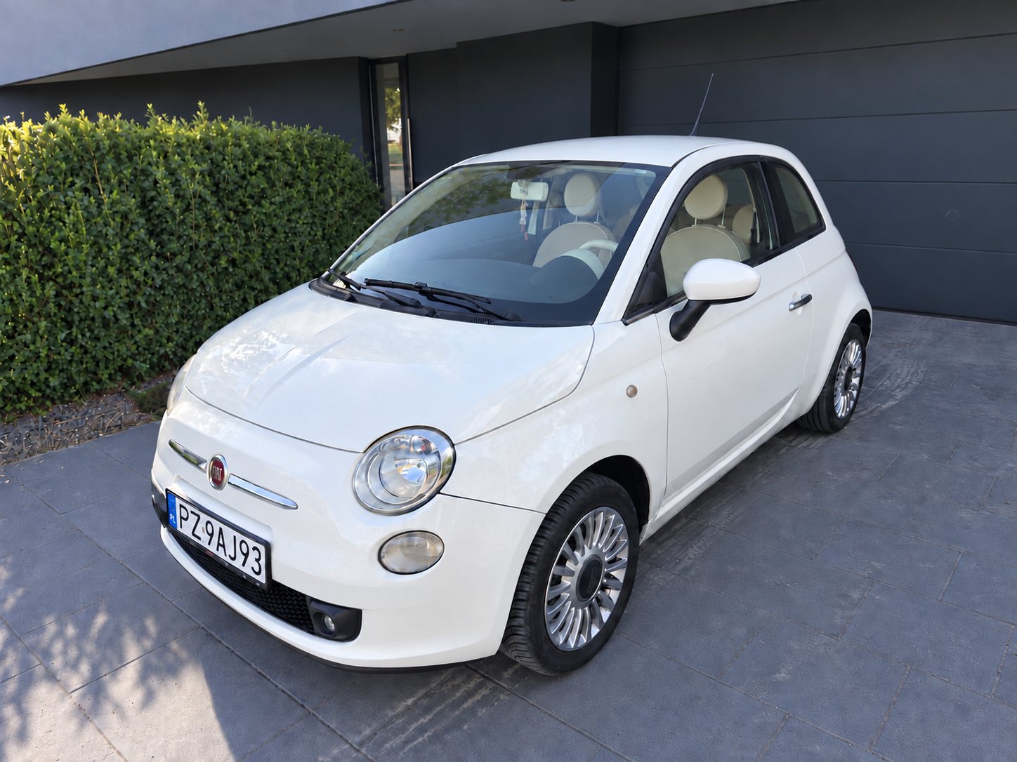 Fiat 500 1.2 benz, biały, jasne wnętrze